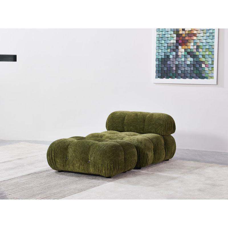 Adeliza Upholstered Accent Chair, Olive Chenille