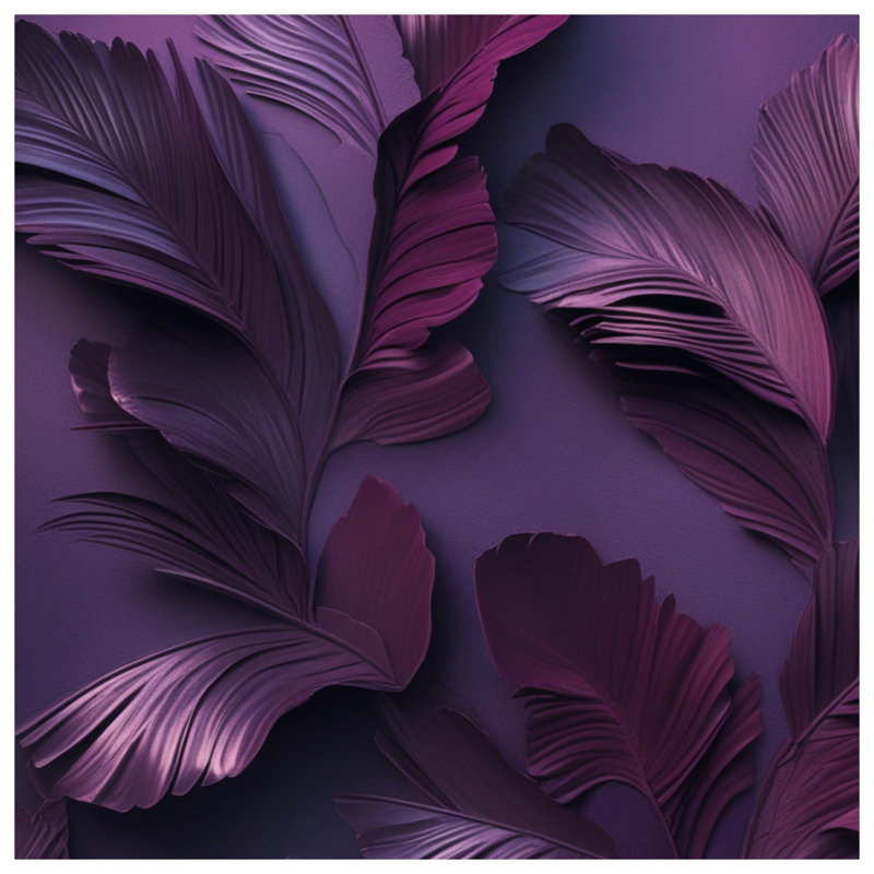 Couvertures de feuilles de palmier mauves, L 50 po x H 60 po
