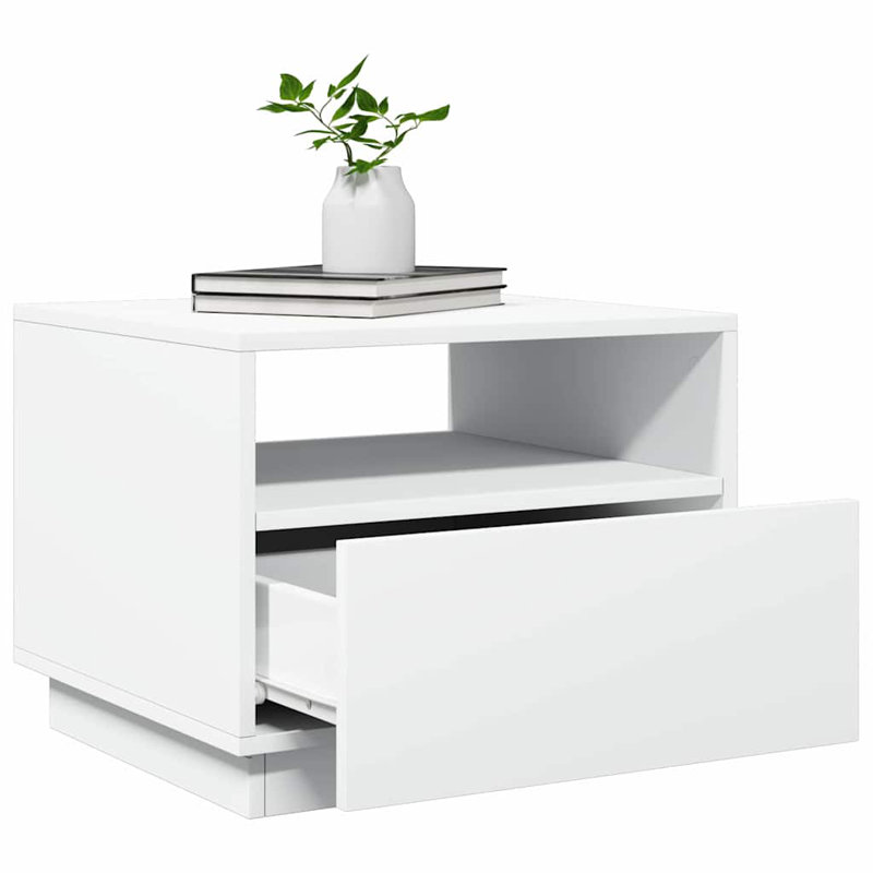 Carrel Frame Coffee Table, White