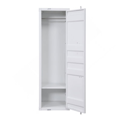 Garde-robe à finition blanche