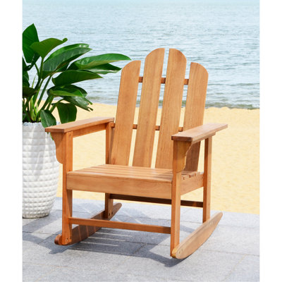 Chaise berçante en bois massif Agassiz