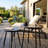 2-Pack Solar Powered Side Table with LED Light, Outdoor/Indoor Nesting Round End Table Set