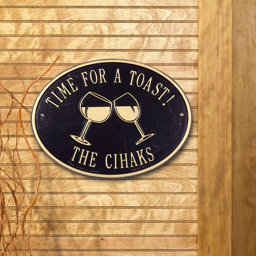 Hawthorne Wine Glass Garden Plaque Whitehall Products 