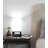 Maxwell 14 in. Mid-Century Modern LED Bedside Table Lamp with Fabric Square Shade