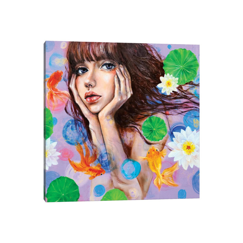 Thinking Of You by Eury Kim - Wrapped Canvas Painting, 45.72 cm H x 45.72 cm W x 1.91 cm D