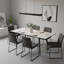 Extendable Metal Base Dining Table-2108697209