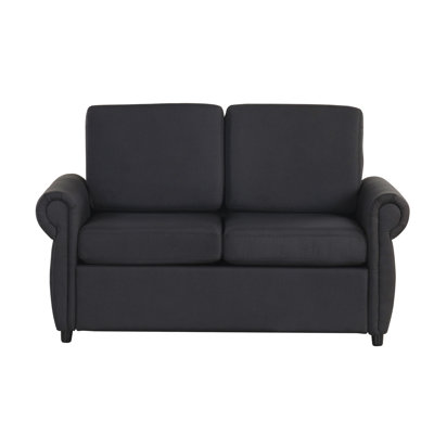 57.9" Orisfur Pull Out Sofa Bed  Loveseat Sleeper With Twin Size Memory Mattress With Two Usb Ports For Living Room Spaces