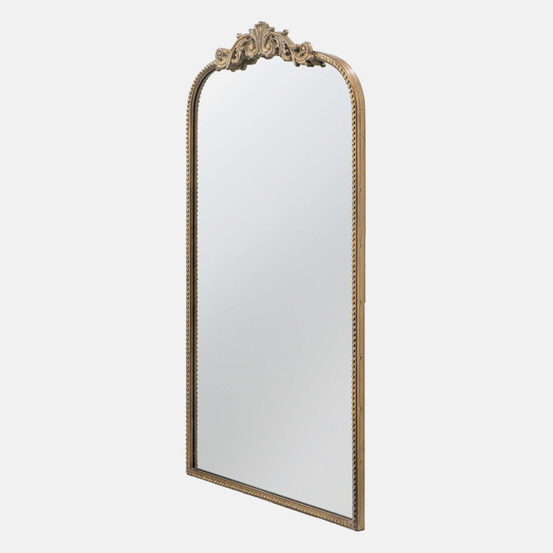Miroir mural classique avec cadre d'inspiration baroque, Doré, H 66,2 po x l 36 po