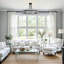Plafonnier semi-encastré de style lustre 24 po à 8 lumières Jackeline