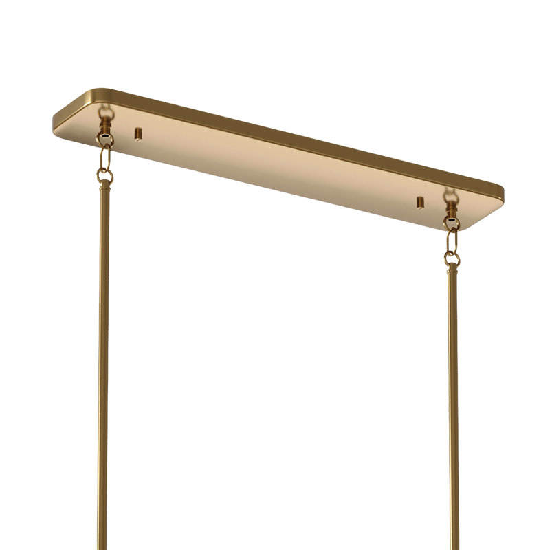 Lustre linéaire Kimrose 10Lt, Laiton naturel brossé