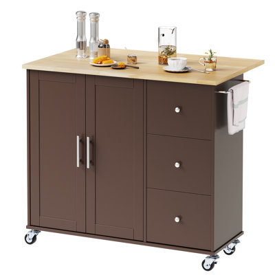 Arnola 39.7" W Kitchen Island Cart