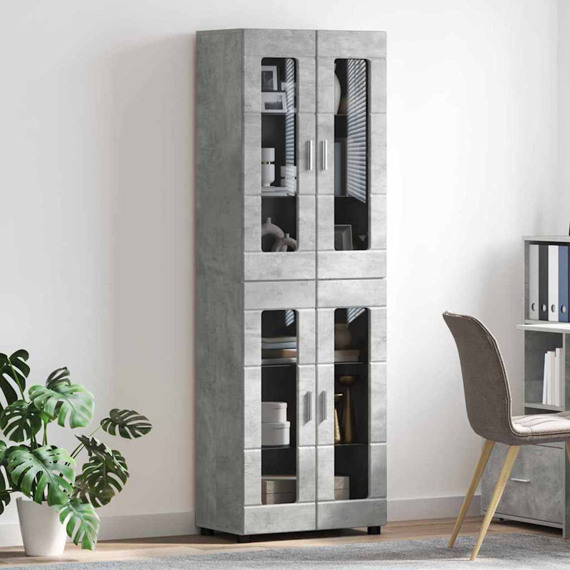 Tamoor Highboard Accent Chest, Concrete Grey