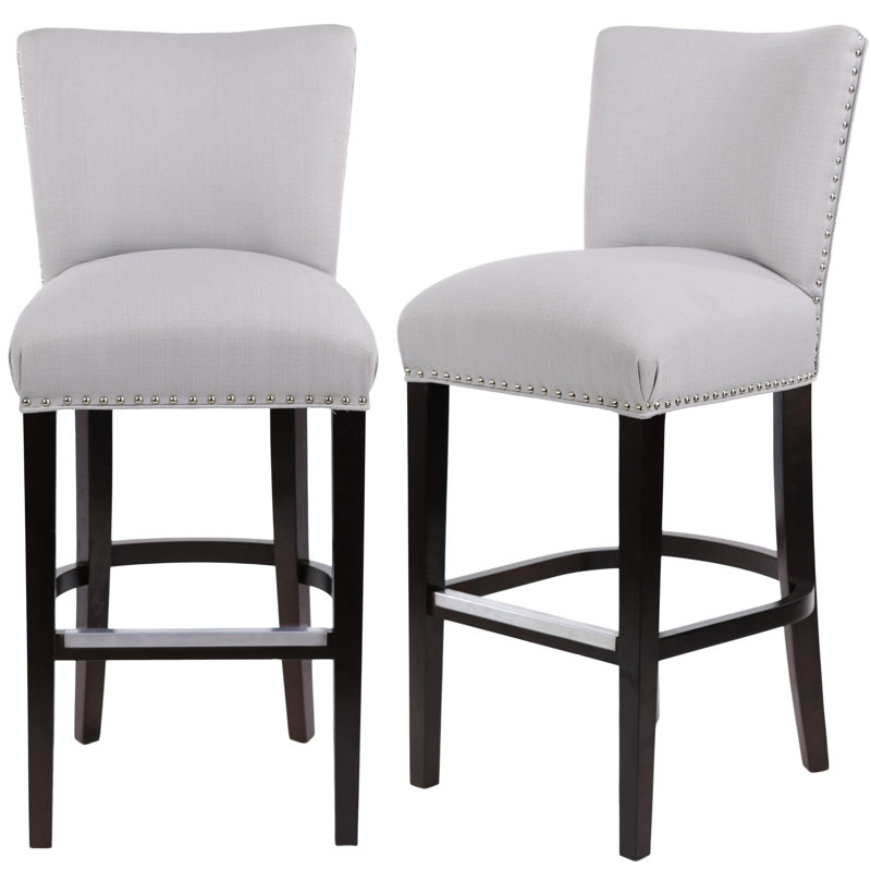 Upholstered Counter Stool, Platinum