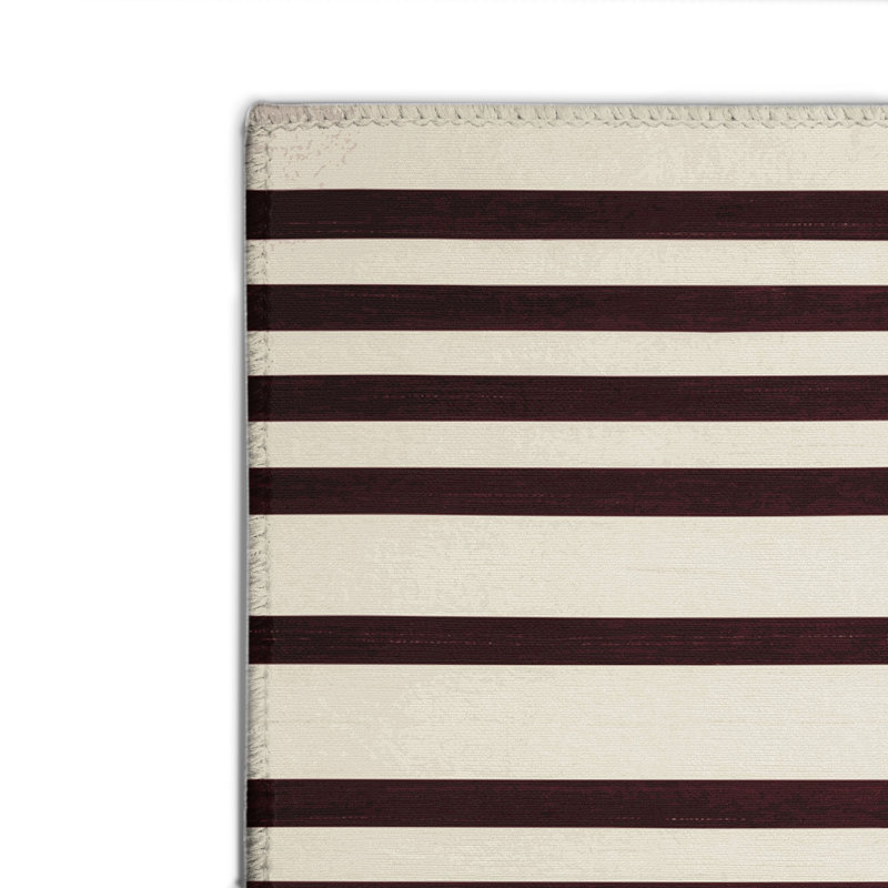 Tapis intérieur / extérieur beige HorizontalStripes, Rectangle 4pi x 6 pi