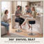 Swivel Upholstered Bar Stool-136963013