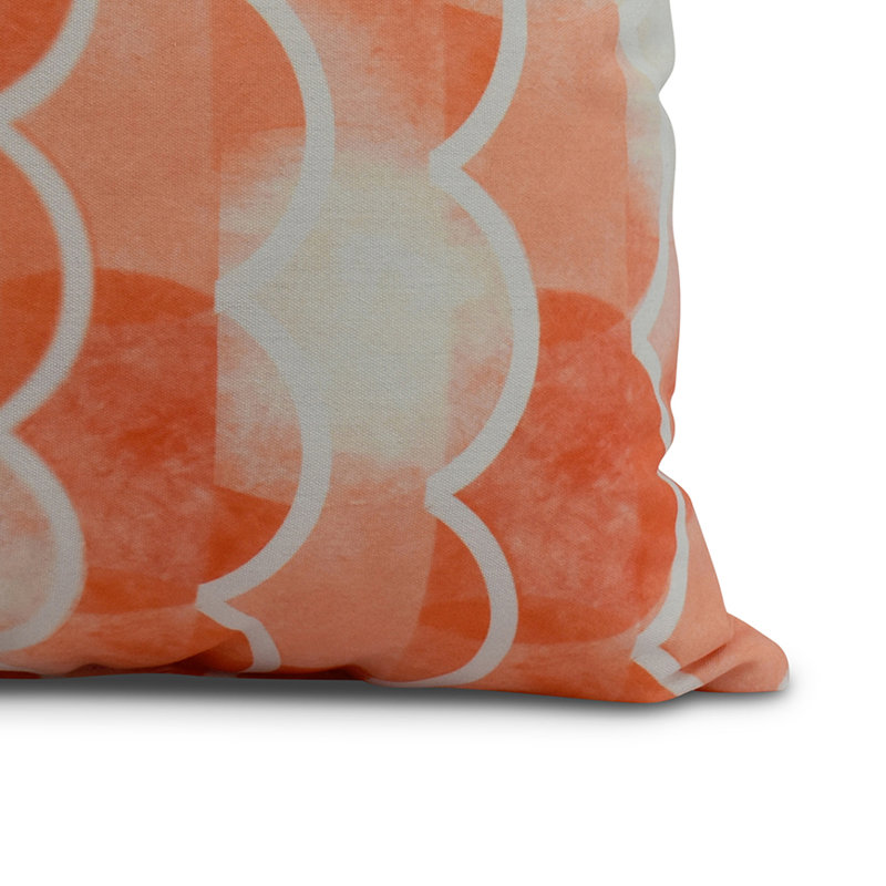 Housse et insert de coussin carré Nantucket, Orange, 16 po x 1 po