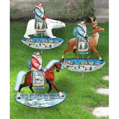 Springview Wood Animals Garden Stake