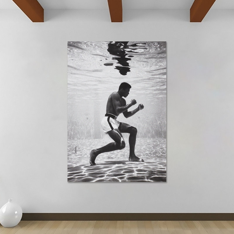 Muhammad Ali Underwater - Wrapped Canvas Print, 84cm H x 120cm W x 3.8cm D