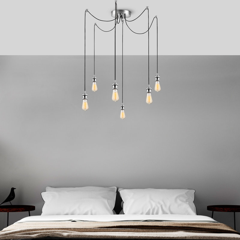 Faer 6 - Light Bulb Pendant, Chrome