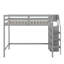 Lit mezzanine double avec garde-robe et escalier-1794042569