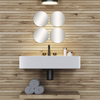 Ensemble de miroirs adhésifs sans cadre 4 pièces