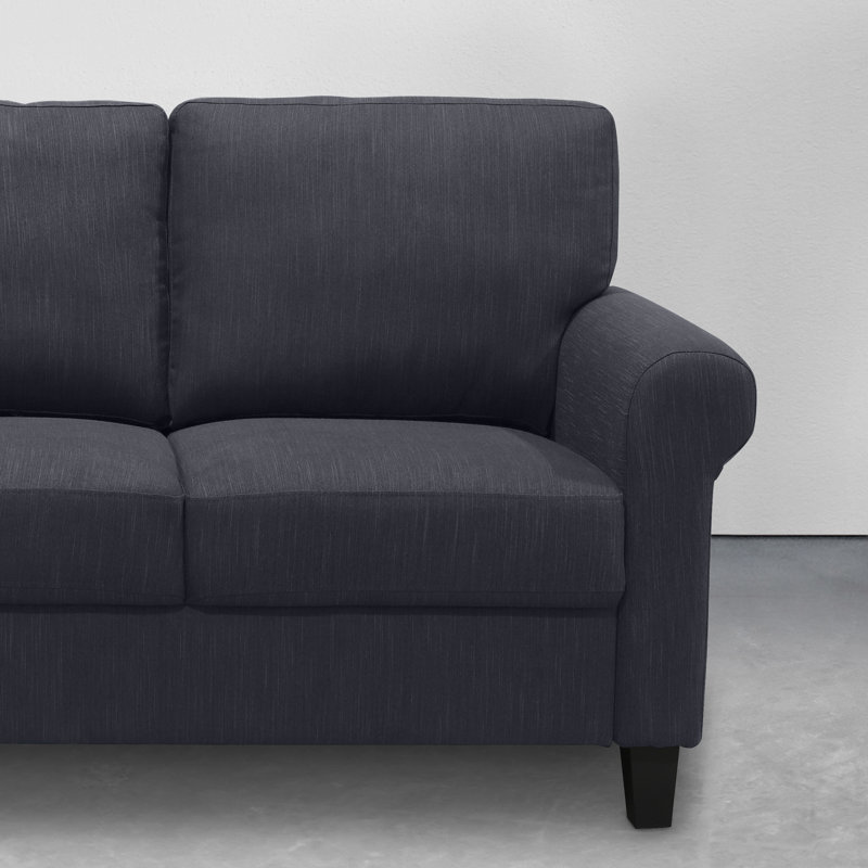 Canapé à accoudoirs roulés 80 po Homewood, Gris charbon