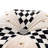 Diamond and Dot Footstool
