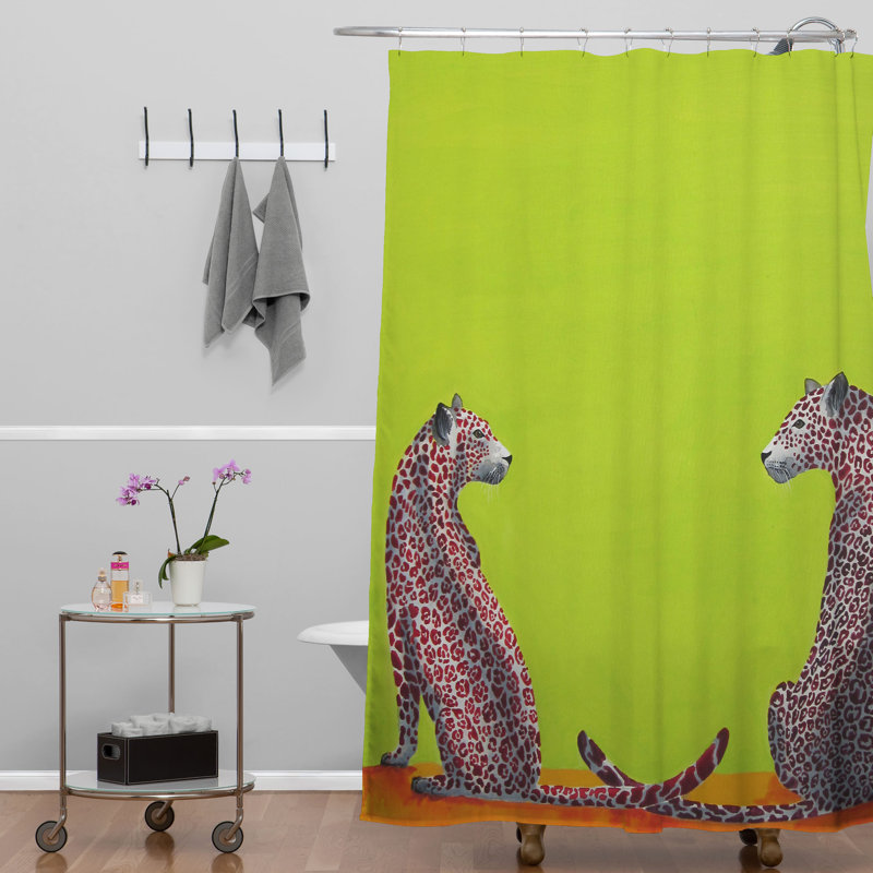 Rideau de douche simple leopard lovers