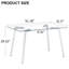 Table de salle à manger rectangulaire en verre trempé de 0,31 po, pieds en métal minimalistes modernes pour 4 à 6, bureau et cuisine, table de 51 po x 31 po avec pieds, espace de bureau supérieur,-1054139772
