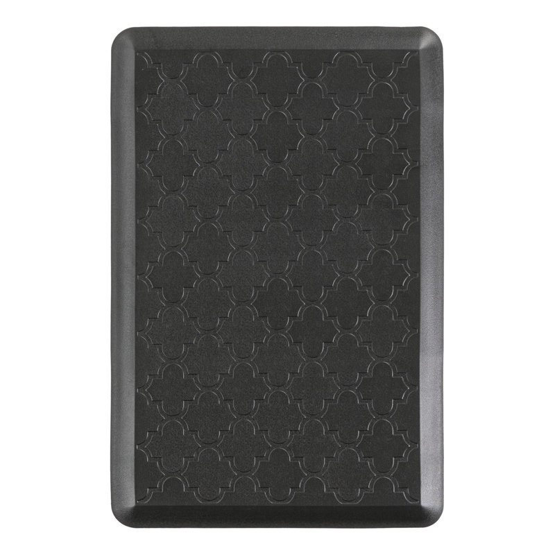 Tapis de cuisine antidérapant Bayonville, Rectangle 2 pi x 3 pi, Noir