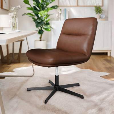 Commercial Wide Mid-Back Padded Upholstered Swivel Office Chair