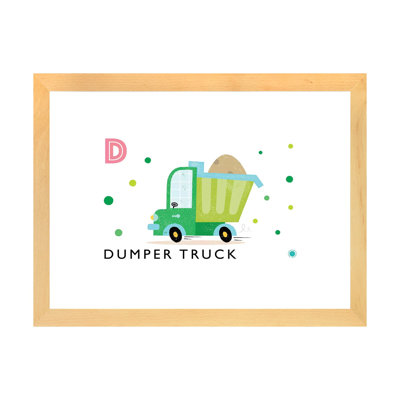 D Is for Dumper Truck - impression d'art graphique