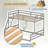 Twin Over Full Solid Wood Bunk Bed With Ladder & Full Guardrails, Gray-984104586