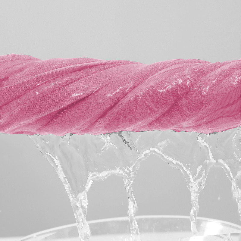 Ensemble de 8 serviettes de bain en mélange de coton, Pink
