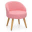 Fauteuil de lecture rembourré en lin-1117972510