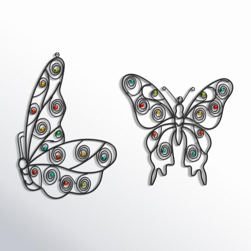 Ensemble de 2 papillons muraux Viggo