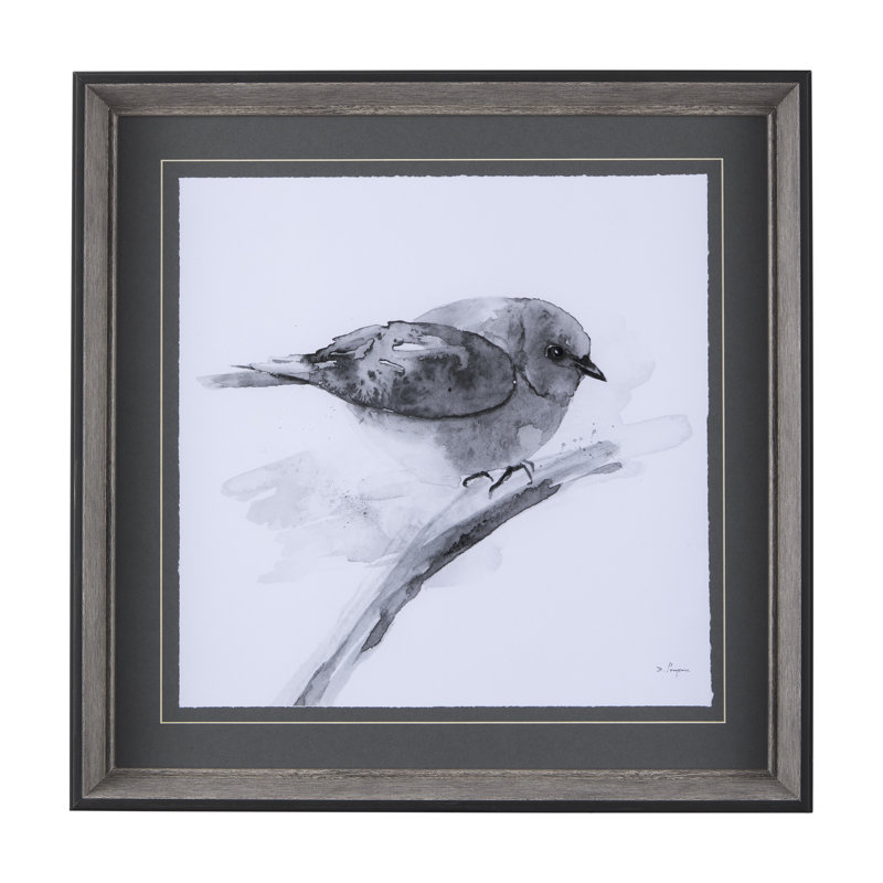 Eastern Blue BW III Hand Embelished Textured Framed Art Print Matted under Glass, Eastern Blue BW III