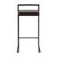 Ensemble de 2 tabourets de bar empilables contemporains - Structure en métal noir et siège rembourré en similicuir brun-641408324-641408331-641408332
