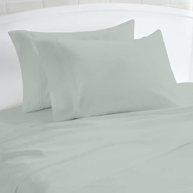 Ultimate Percale 100% Cotton 400TC Cool & Crisp Pillowcases, Standard, Sea Green