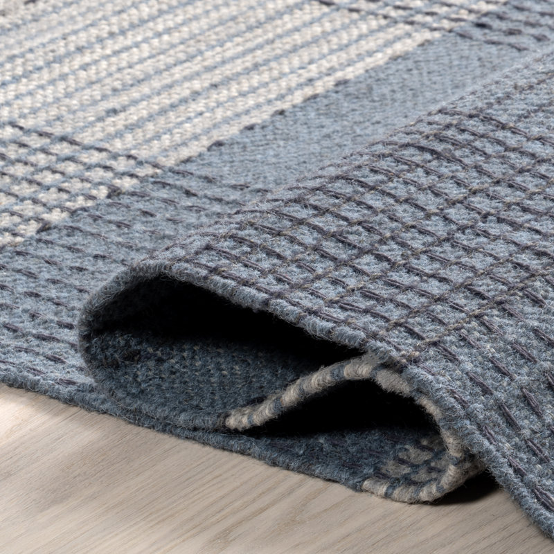 Tapis en laine à carreaux Oregon, Rectangle de 5 pi x 8 pi