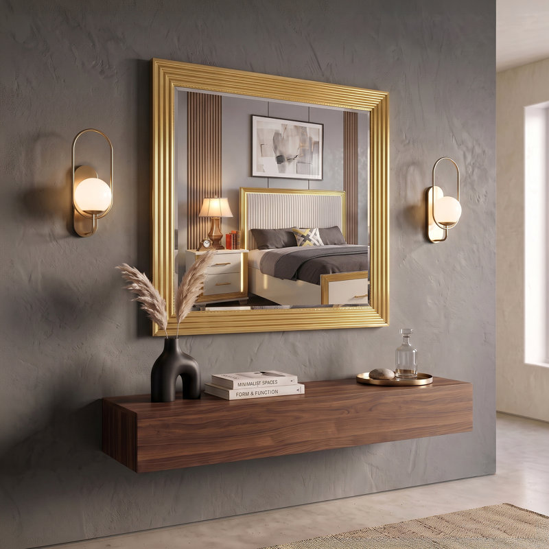 Ensemble de chambre à coucher 5 pièces Gilta, Très grand, 5 pièces : lit, table de chevet, commode, miroir