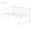 Lit de jour blanc de taille simple, avec une élégance simple et épurée, double usage dans différents endroits, système de support solide, structure à trois côtés, convient à diverses décorations, rangement sous le lit-99582793-99582799