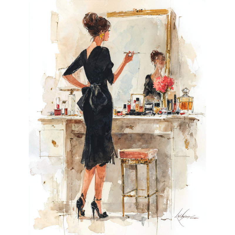 «Golden Reflection», art mural sur toile tendue, H 36 po x l 24 po