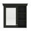 Armoire à pharmacie murale contemporaine 30 "x 28" avec miroir, espace de rangement et tablettes ouvertes-970081708