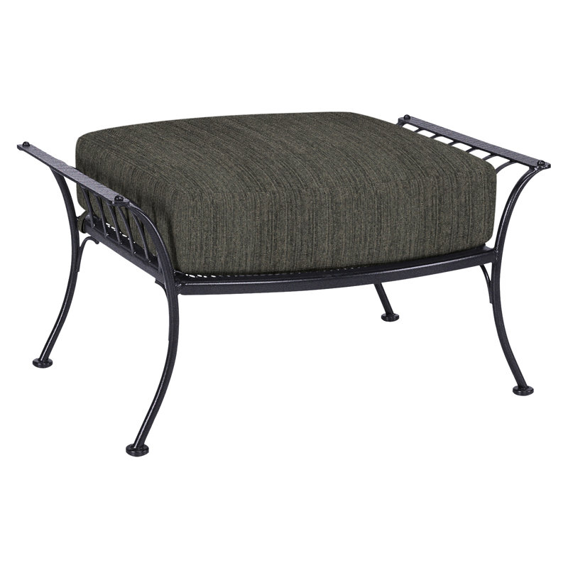 Monterra Outdoor Ottoman, Graphite, Flagship Stone Sunbrella®
