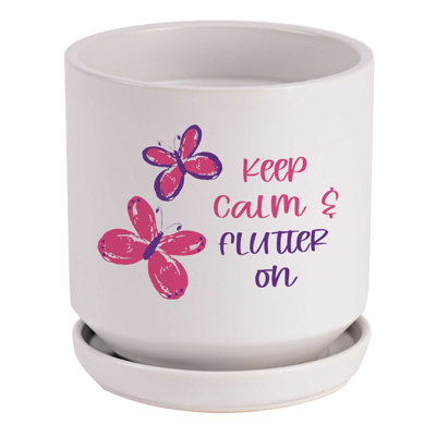 Planter Butterfly Keep Calm & Flutter On