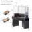 48" Corner Makeup Vanity With 3 Led Mirror-1400317548