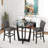 Glass Top Four Leg Dining Set-65596575