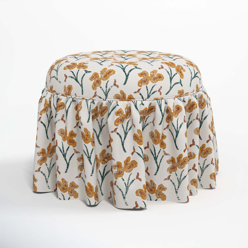 Repose-pieds Jebb, Vanves Floral Ochre Teal
