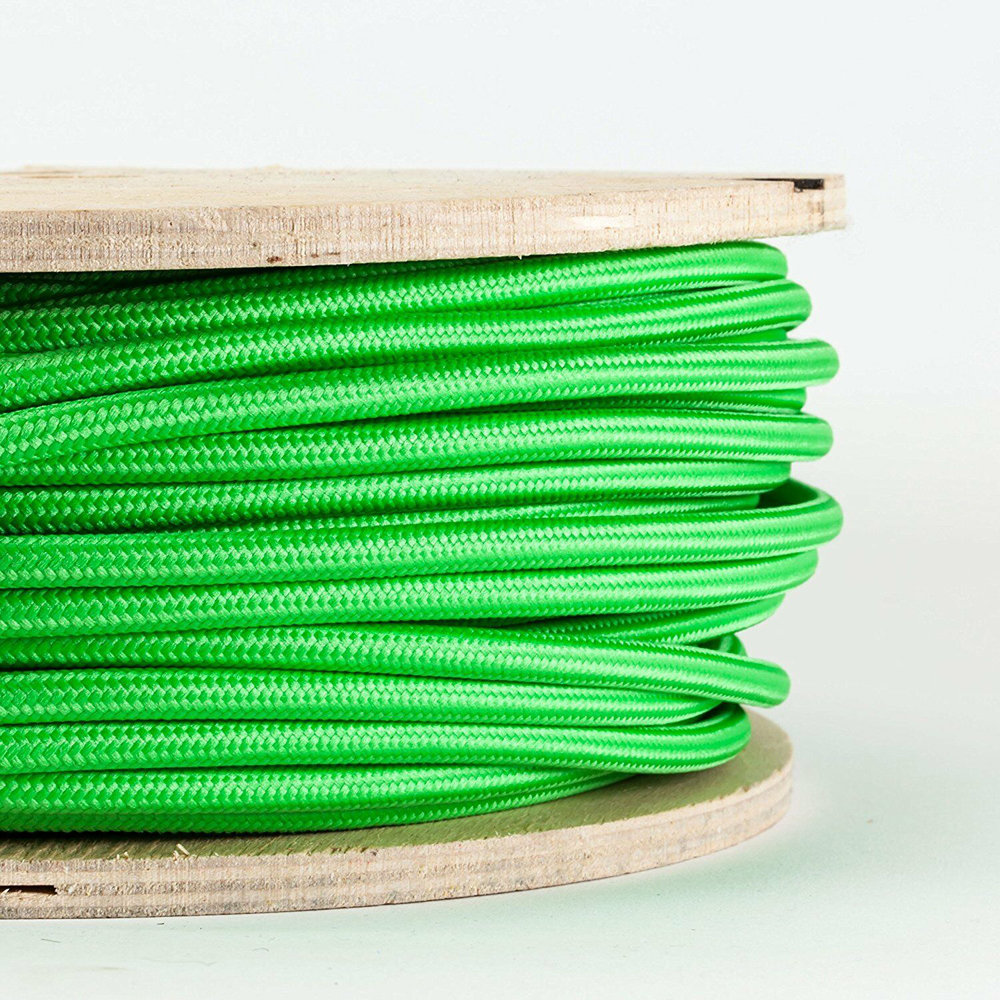 Alasia Cord - Fabric Cable 1m 2 Core Round Electrical Wire for Lamps